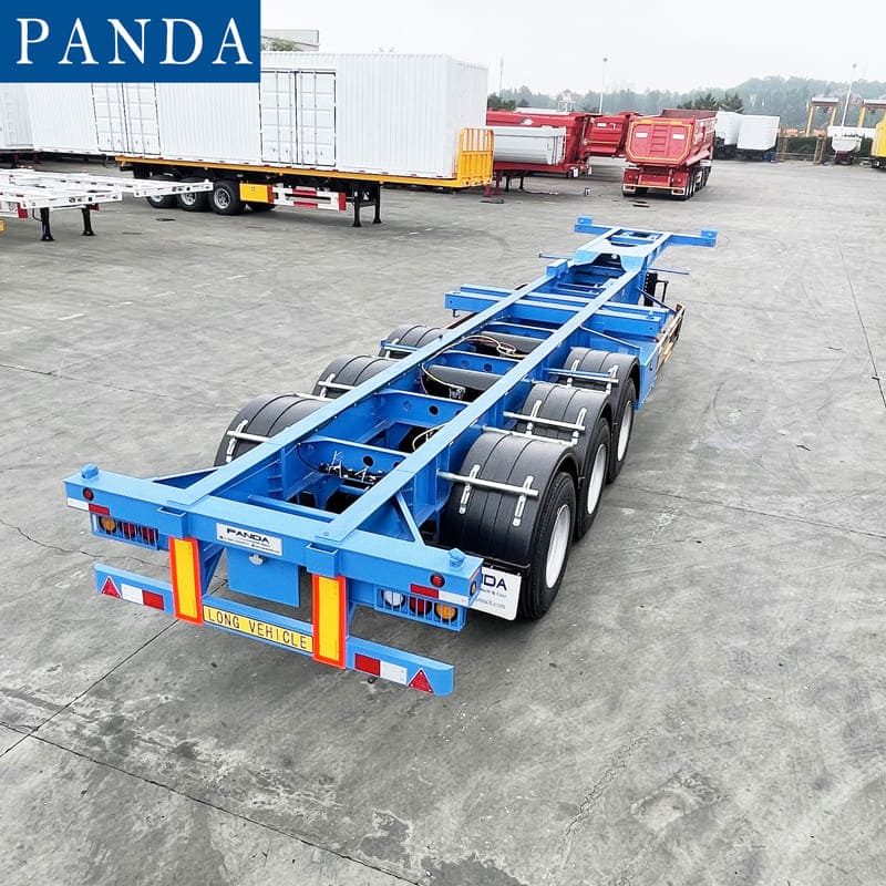 3 axle 40ft gooseneck container chassis